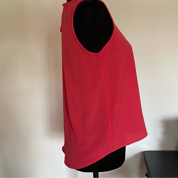 Papermoon Vibrant Coral Floral Cutout Tank Top NWT Size: XSP - Picture 3 of 12